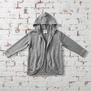 Abercrombie Kids Gray Open-Front Hoodie Sweater